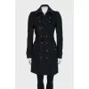 Fitted coat made of wool and cashmere
