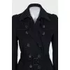 Fitted coat made of wool and cashmere