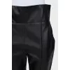 High-waisted leather pants