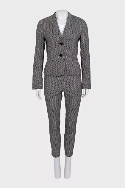 Printed trouser and jacket suit