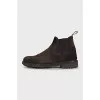 Men's brown suede boots
