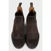 Men's brown suede boots