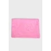 Pink scarf with fringe