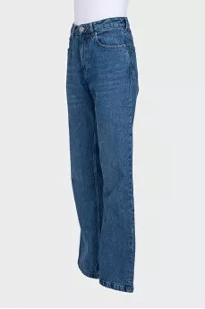 Темно-сині джинси wide leg fit