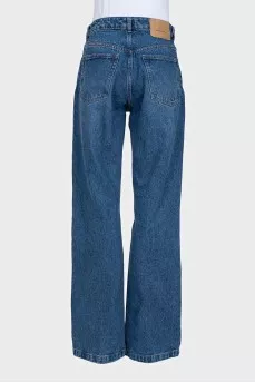 Темно-сині джинси wide leg fit