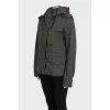 Straight-cut jacket with buttons and snaps