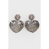 Clip-on earrings in the shape of a heart