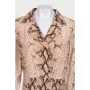 Fitted dress with animal print