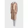 Fitted dress with animal print