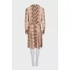 Fitted dress with animal print