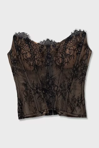 Corset top with lace