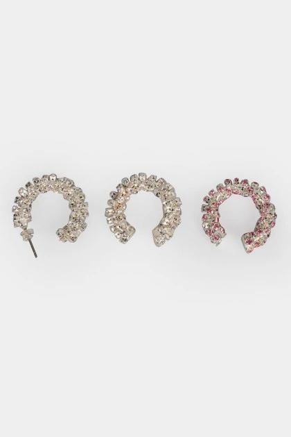 Set of earring and kafa semicircular
