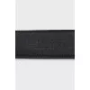 Black leather belt Cassandre