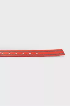 Coral belt with oval buckle