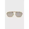 Gold-colored aviator sunglasses