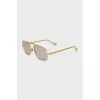 Gold-colored aviator sunglasses