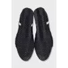 Men's black and white sneakers