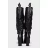 Black leather boots