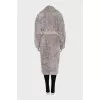 Fitted fur coat with a belt