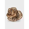 Rose ring with crystal