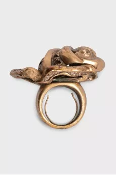 Rose ring with crystal