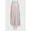 Beige pleated skirt with elastic band
