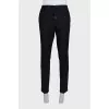 Men's pinstripe trousers with drawstrings