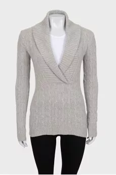Gray cashmere pullover
