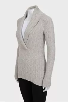 Gray cashmere pullover