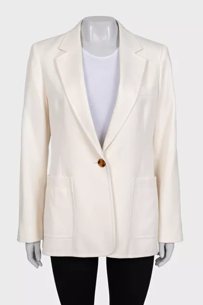 White jacket with pockets