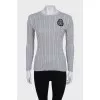 Gray jumper with embroidery