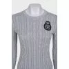 Gray jumper with embroidery