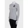 Gray jumper with embroidery
