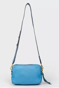 Кожаная сумка Blue Textured Camera Bag