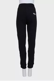 Sweatpants with a signature print