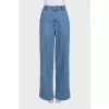 Blue jeans in a line