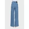 Blue jeans in a line