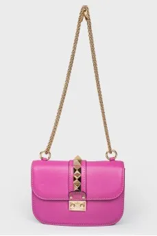 Сумка на цепочке с шипами Glam Lock