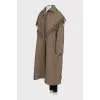 Brown coat with a scarf