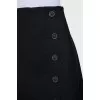 Black skirt decorated with buttons