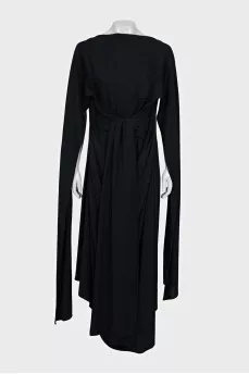 Black dress with cape sleeves