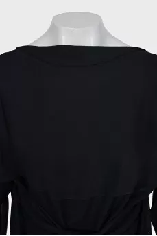Black dress with cape sleeves