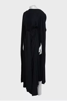 Black dress with cape sleeves
