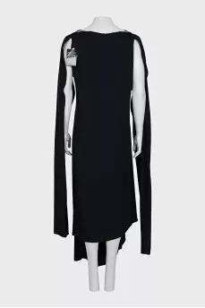 Black dress with cape sleeves