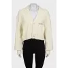 Knitted yellow cardigan