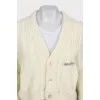 Knitted yellow cardigan