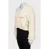 Knitted yellow cardigan