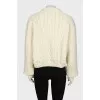 Knitted yellow cardigan