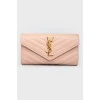 Quilted leather wallet
