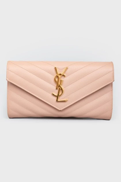Quilted leather wallet